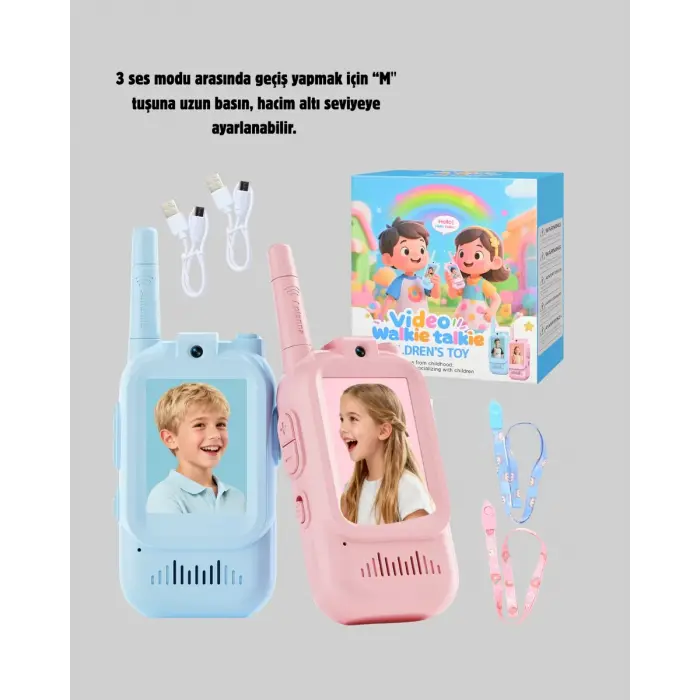 Uzun Menzilli Video Walkie Talkie Eğitici ve Eğlenceli Oyuncak