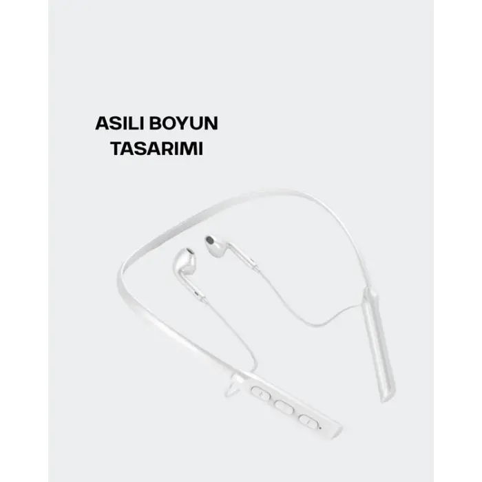Uzun Pil Ömürlü Kablosuz Kulaklık – Boyun Askılı, 100 Saat Kullanım