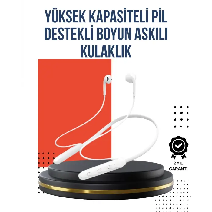 Uzun Süre Dayanıklı Manyetik Başlıklı Bluetooth Kulaklık