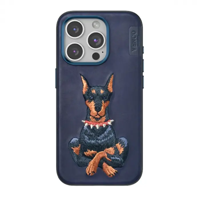 Venco Apple İphone 15 Pro Max Perma Desenli Kapak - Lacivert