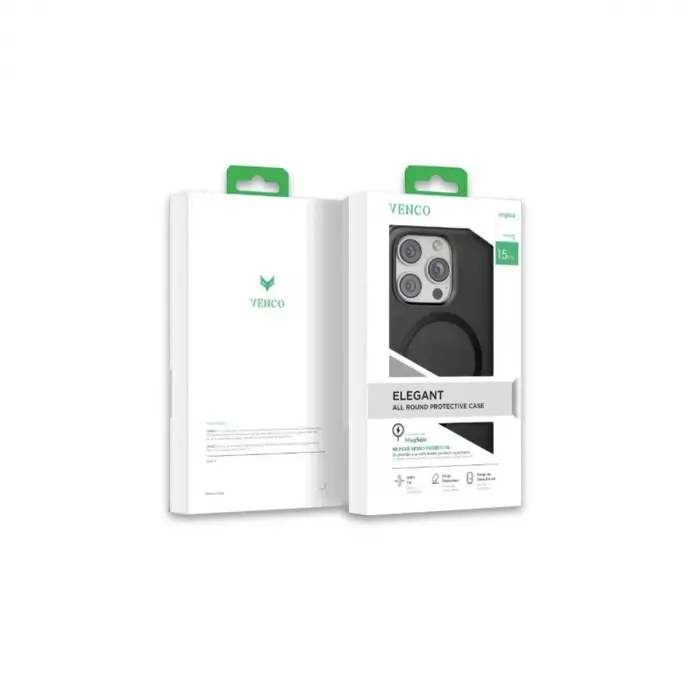 Venco İphone 15 Pro Max Puskas Magsafe Kapak - Siyah
