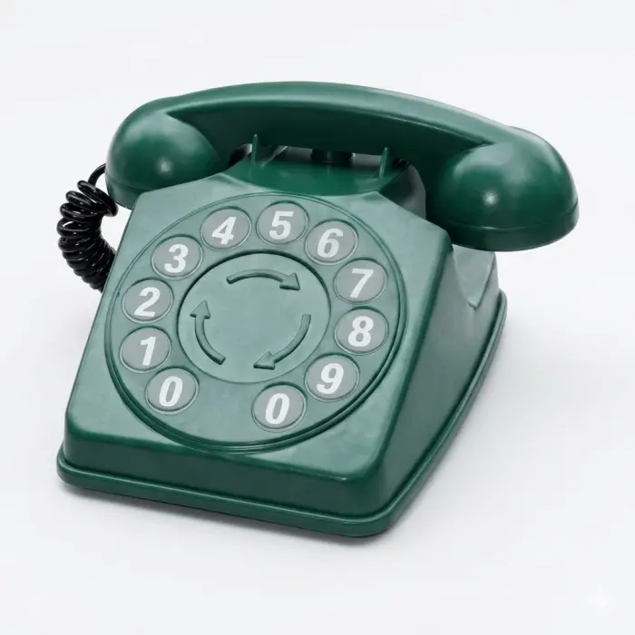 Vintage Home Retro Çevirmeli Klasik Antika Görünümlü Numaratik Telefon Dekor Yeşil