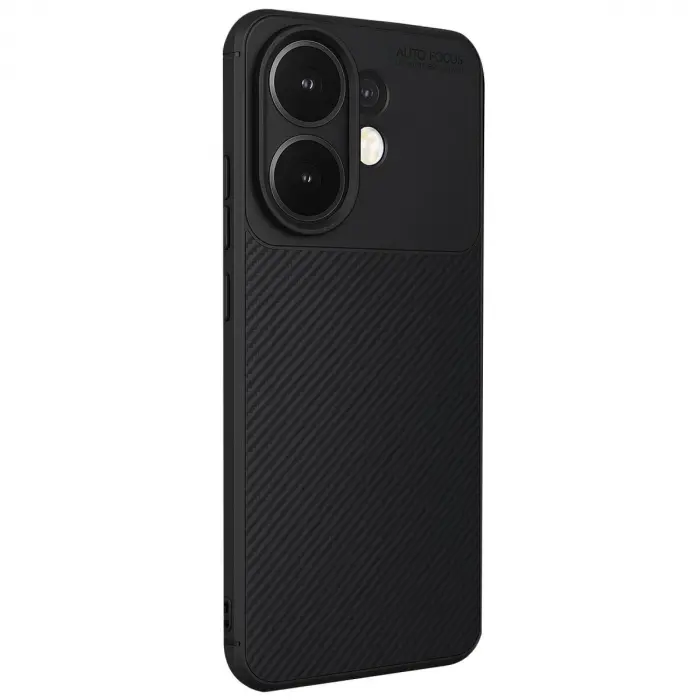 Vivo V60 5g Auto Fus Karbon Kapak - Siyah