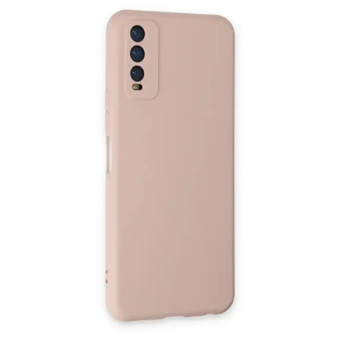 Vivo Y11s Kılıf Nano İçi Kadife  - Pudra