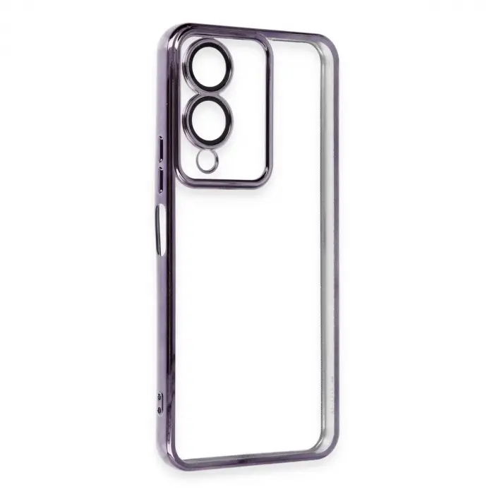 Vivo Y17s Kılıf  Lensli  - Mor