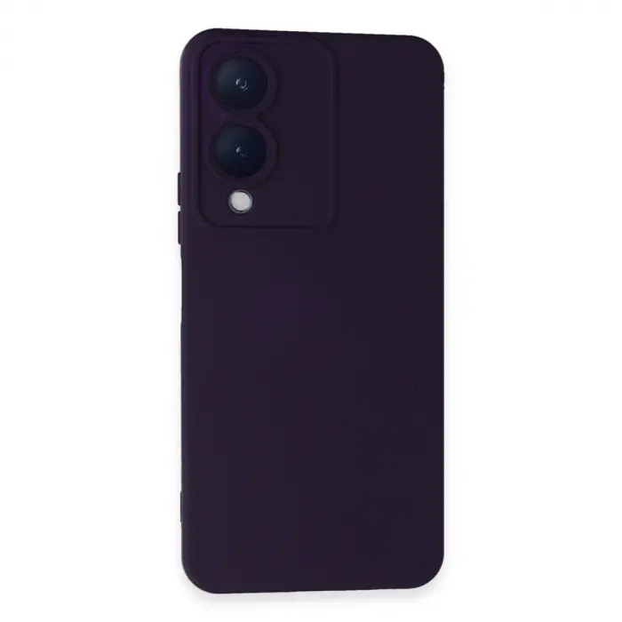 Vivo Y17s Kılıf Nano İçi Kadife Silikon - Mor