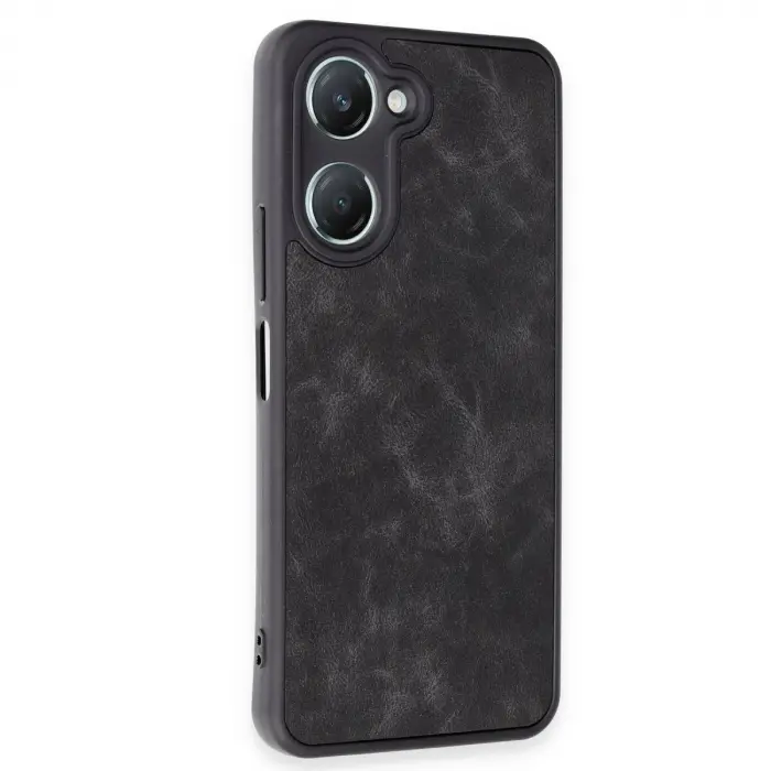 Vivo Y18 Kılıf Aras Deri Kapak - Siyah