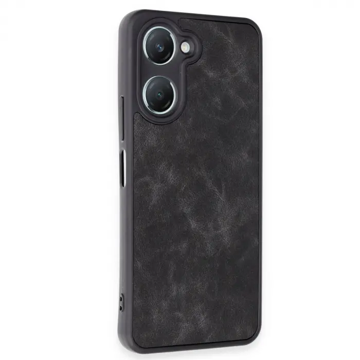 Vivo Y18 Kılıf Aras Deri Kapak - Siyah