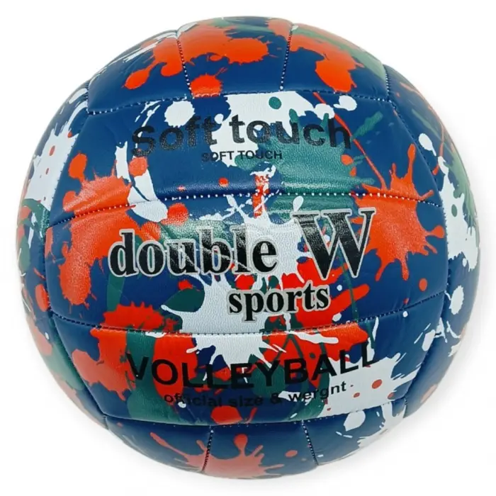 Voleybol Topu Splash Desenli Touch Dikişli 280 gr - Lacivert - 1 ADET