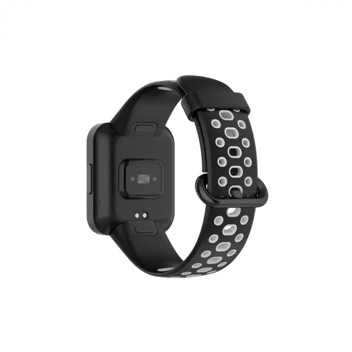 Watch 2 Spor Delikli Kordon - Siyah-gri
