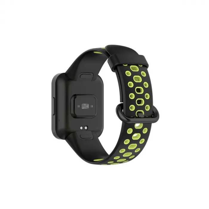 Watch 2 Spor Delikli Kordon - Siyah-yeşil