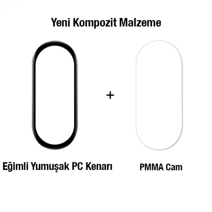 Xiaomi Mi Band 7 3D Full Kaplama Ekran Koruyucu PET+PMMA-(5775)