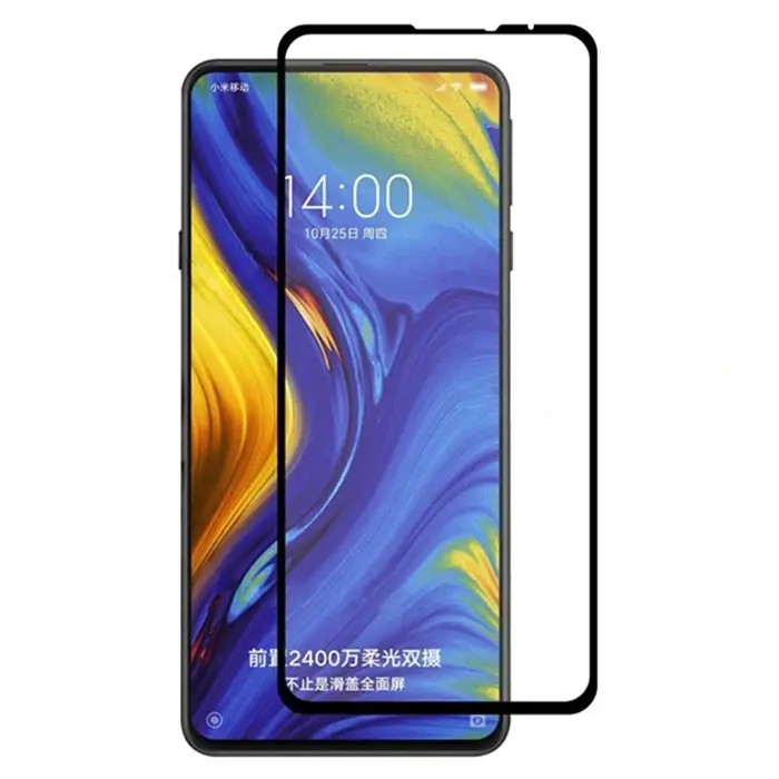 Xiaomi Mi Mix 3 Full Glue Full Kaplama Tempered Cam Ekran Koruyucu-(5775)