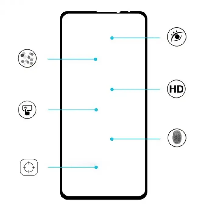 Xiaomi Mi Mix 3 Full Glue Full Kaplama Tempered Cam Ekran Koruyucu-(5775)