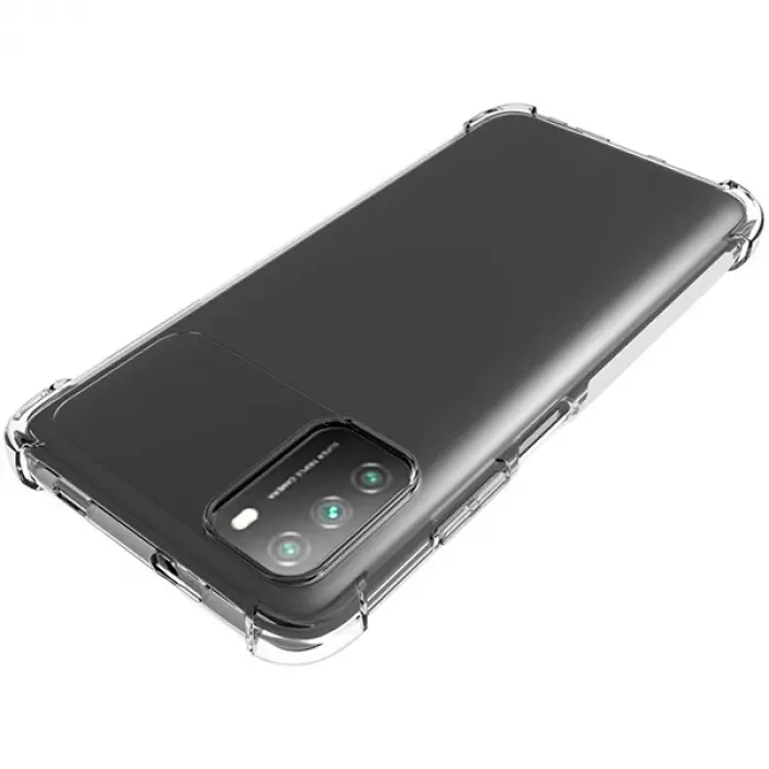 Xiaomi POCO M3 Kamera Korumalı Shockproof Darbe Emici Silikon Kılıf-(5775)