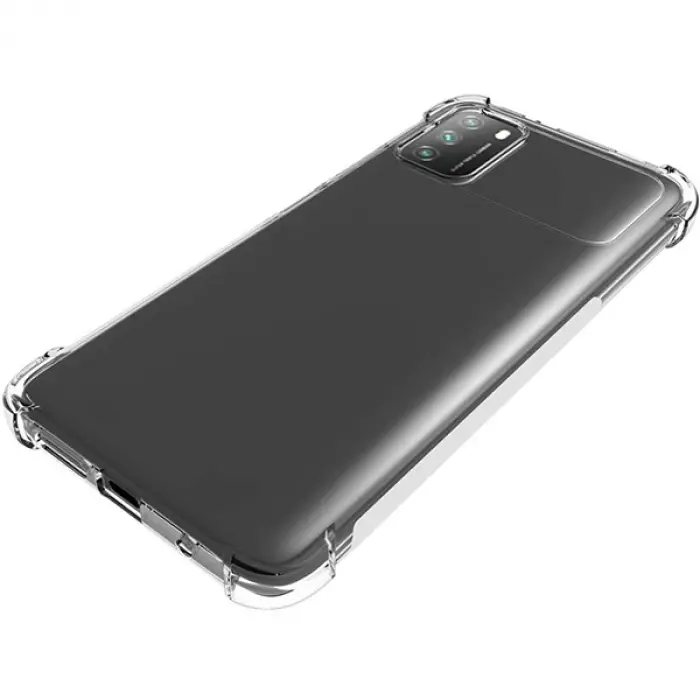 Xiaomi POCO M3 Kamera Korumalı Shockproof Darbe Emici Silikon Kılıf-(5775)