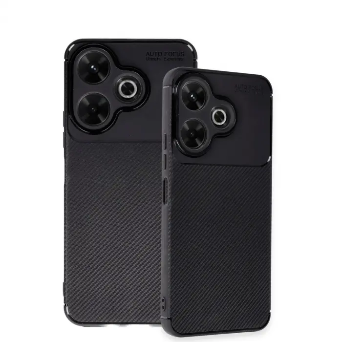 Xiaomi Redmi 13 4g Kılıf Auto Focus Karbon Kapak - Siyah