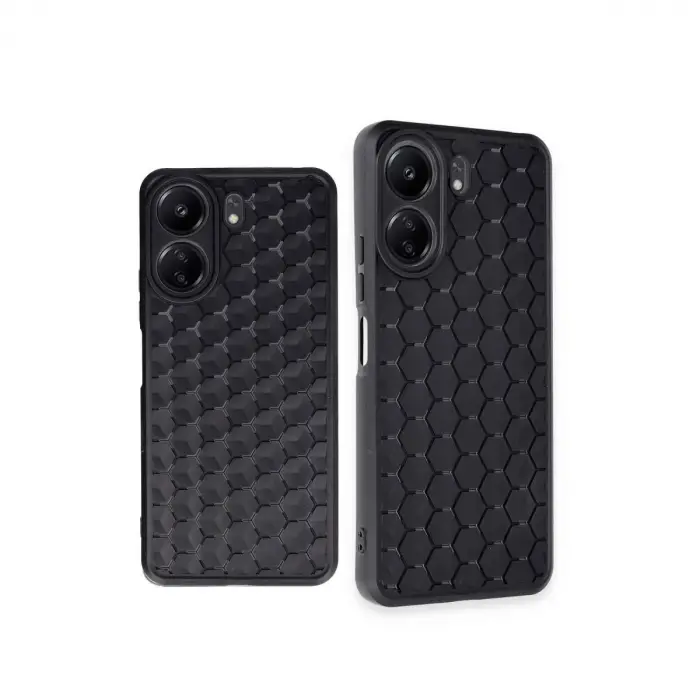 Xiaomi Redmi 13c Kılıf Petek Silikon Kapak - Siyah
