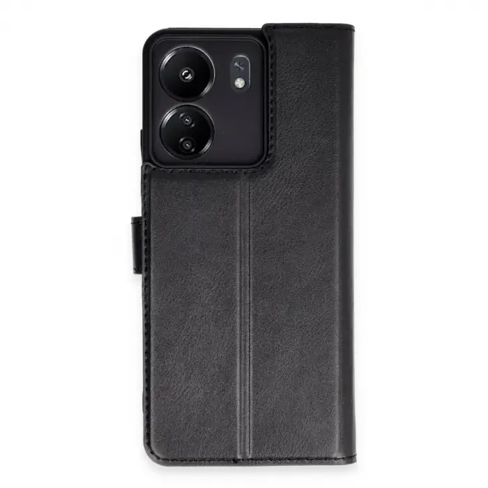 Xiaomi Redmi 13c Kılıf Trend S Plus Kapaklı Kılıf - Siyah