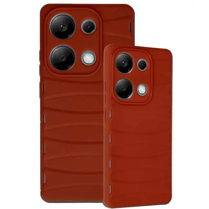 Xiaomi Redmi Note 13 Pro 4g Kılıf Bibercas Silikon Kapak - Kırmızı