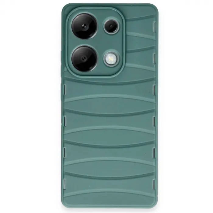 Xiaomi Redmi Note 13 Pro 4g Kılıf Bibercas Silikon Kapak - Koyu Yeşil