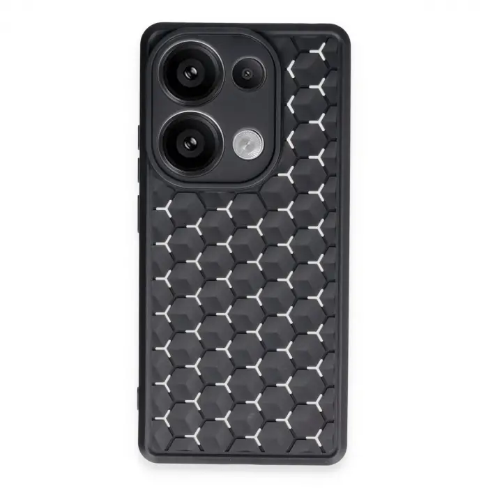 Xiaomi Redmi Note 13 Pro 4g Kılıf Petek Silikon Kapak - Siyah