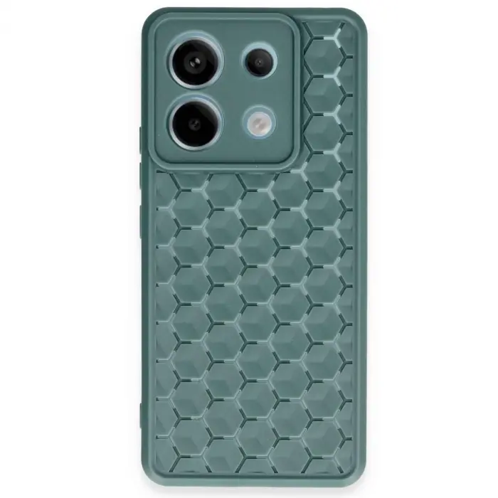 Xiaomi Redmi Note 13 Pro 5g Kılıf Petek Silikon Kapak - Koyu Yeşil