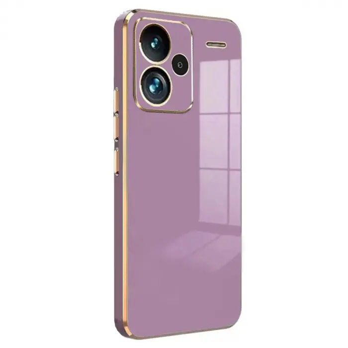 Xiaomi Redmi Note 13 Pro Plus Kılıf Volet Silikon - Mor