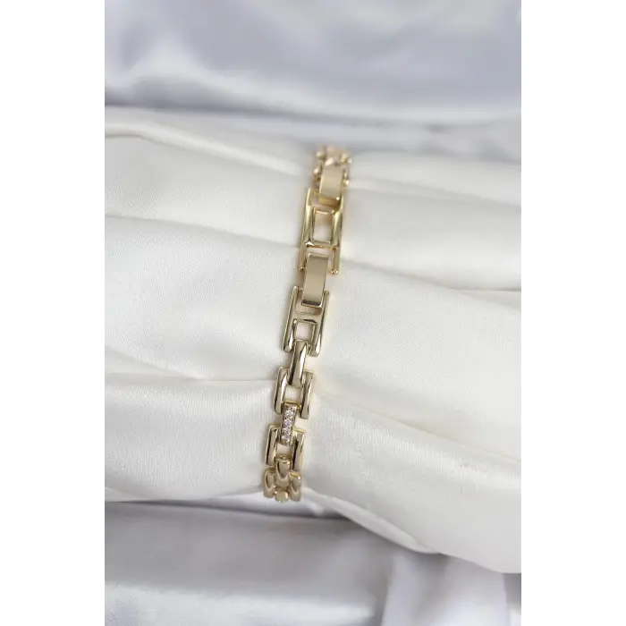 Xuping Zincir Model Gold Renk Kadın Bileklik 5886