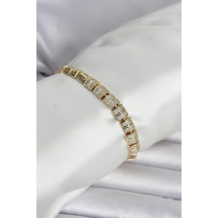 Xuping Zirkon Taşlı Gold Renk Kadın Bileklik
