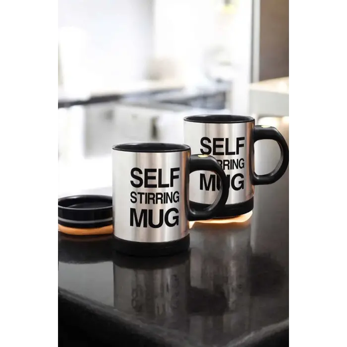 Yazılı Mug Kupa Karıştırıcı Özelliği Ve Paslanmaz Çelik