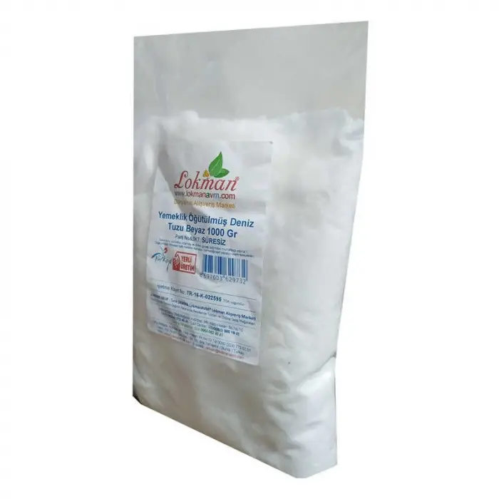Yemeklik Öğütülmüş Deniz Tuzu Beyaz 1000 Gr