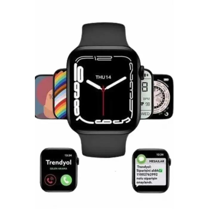 Yeni Model Akıllı Saat Dokunmatik Ekran Unisex Amoled Ekran 44 mm