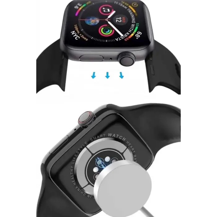 Yeni Model Akıllı Saat Dokunmatik Ekran Unisex Amoled Ekran 44 mm