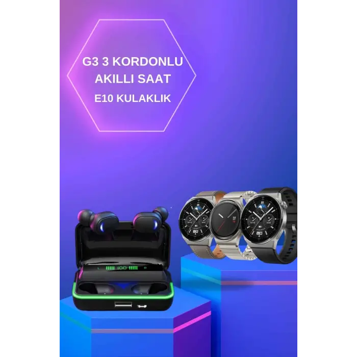 Yeni Nesil Akıllı Saat Ve Bluetooth Kulaklık Titreşim Bildirimleri Uyku Takibi