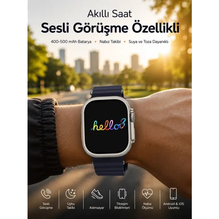 Yeni Nesil Arama Cevaplayan Uyku ve Sağlık Takibi GPS Özelliği