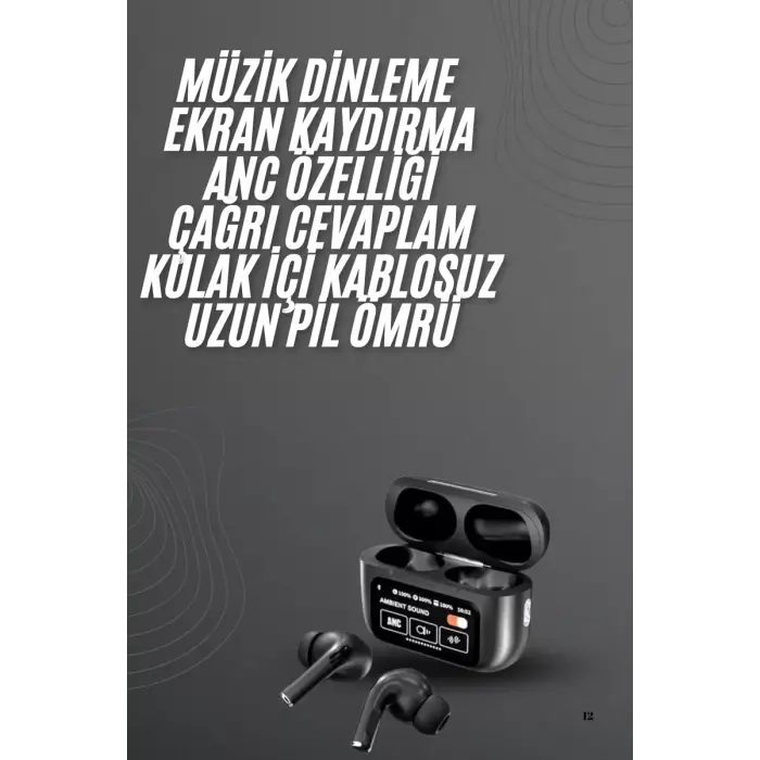 Yeni Nesil Pro Ekranlı Bluetooth Kulaklık 5.0 Bluetooth Yeni Nesil