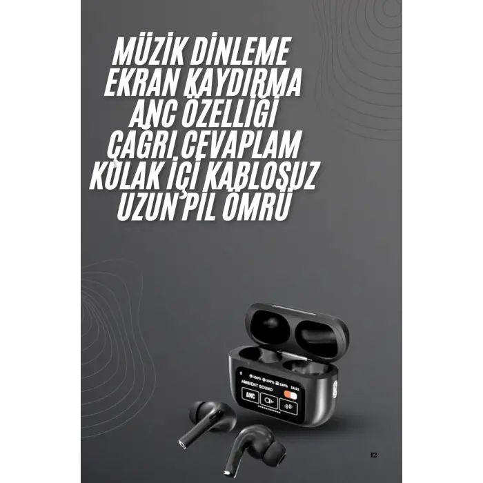 Yeni Nesil Pro Ekranlı Bluetooth Kulaklık 5.0 Bluetooth Yeni Nesil