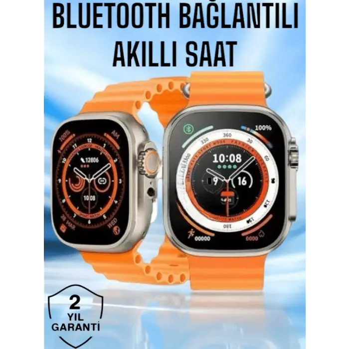 Yeni Nesil Ultra Akıllı Saat Titreşimli, Uyku & Sağlık Takibi, Çift Kordon