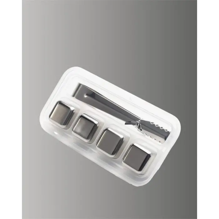 Yeniden Kullanılabilir 304 Çelik Metal Buz Küpleri 4lü Set
