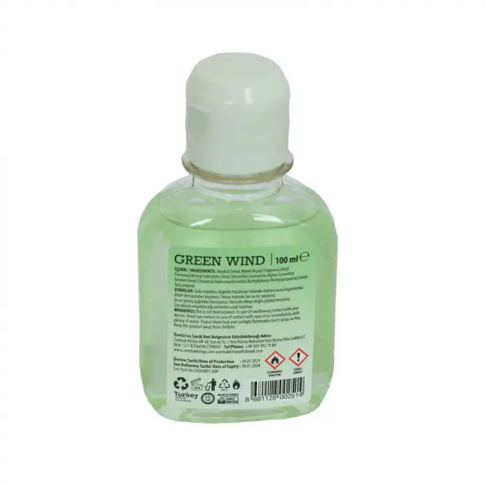 Yeşil Çaylı Kolonya Green d Eau De Cologne 80 Derece 100 ML