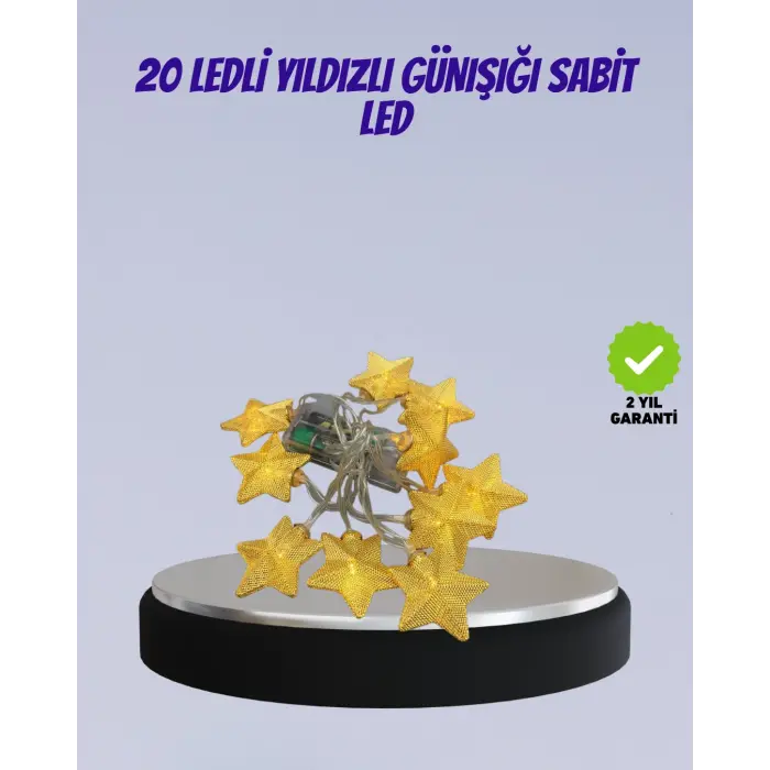 Yıldız Figürlü Led Şerit Işık 5m İç Mekan Dekor Aydınlatma