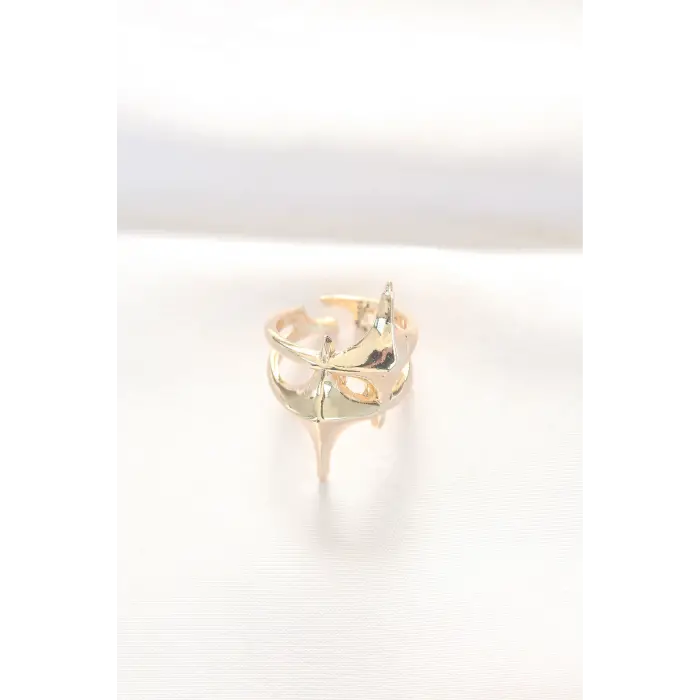 Yıldız Model Gold Renk Ayarlanabilir Yüzük 5886