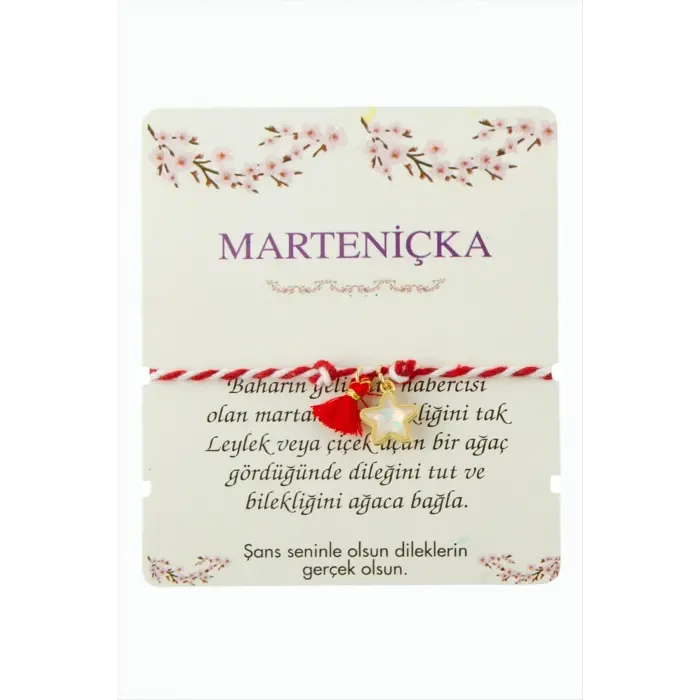 Yıldız Püskül Marteniçka İp Bileklik