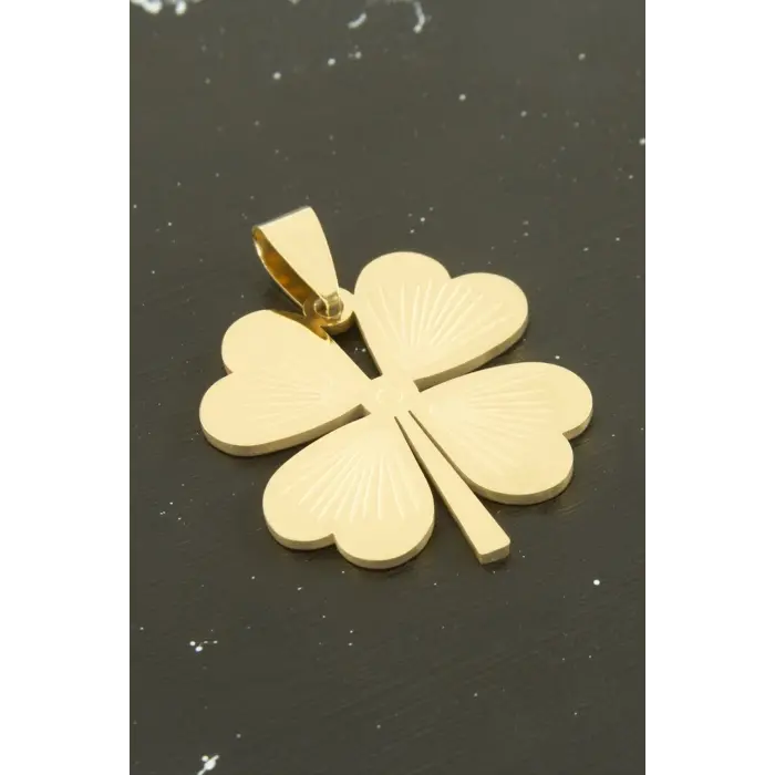 Yonca Çelik Kolye Ucu 3,5 cm