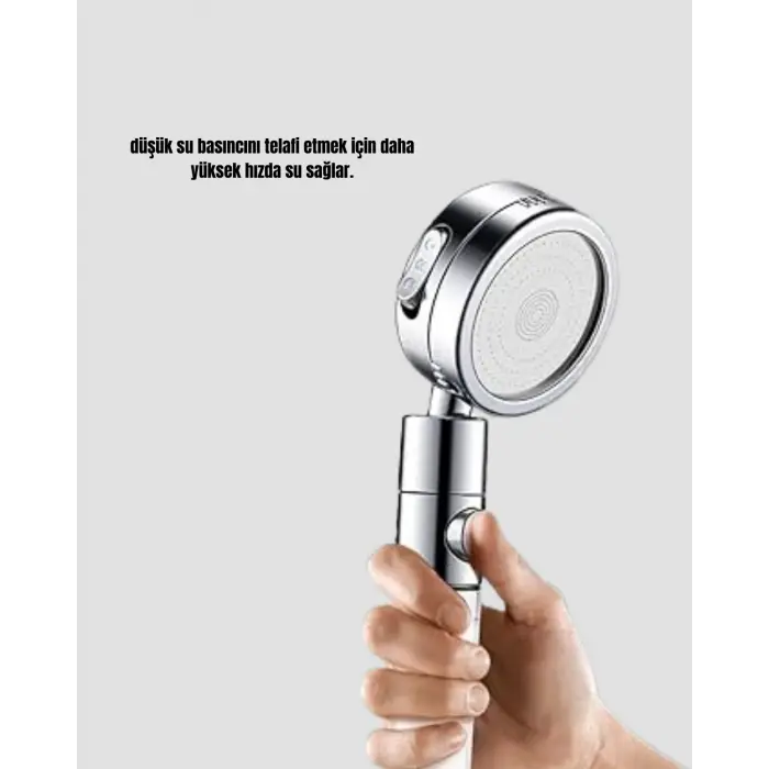 Yüksek Basınçlı 3 Fonksiyonlu Duş Başlığı