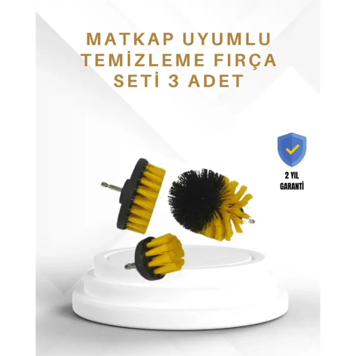 Yüksek Devirde Etkili Temizlik Sağlayan Matkap Ucu Fırça Seti