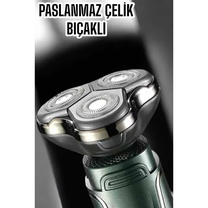 Yüksek Performanslı 3 Başlıklı Profesyonel Tıraş Makinesi