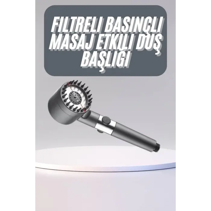 Yüksek Performanslı Masaj Etkili Su Tasarruflu Duş Başlığı Krom Kaplama Uzun Ömürlü