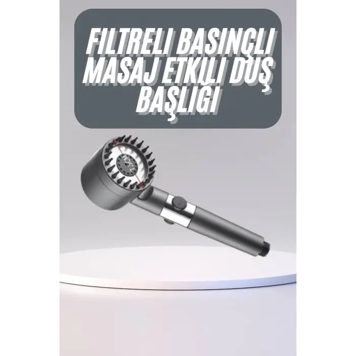 Yüksek Performanslı Masaj Etkili Su Tasarruflu Duş Başlığı Krom Kaplama Uzun Ömürlü